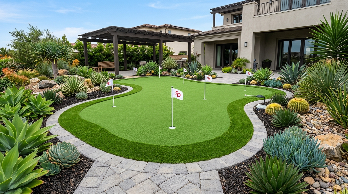 Hardscape San Diego project by Hardscape Flow - professional hardscape installation